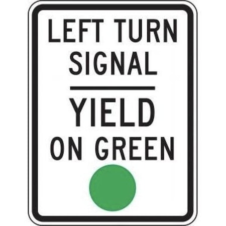 Accuform INTERSECTION SIGN LEFT TURN SIGNAL FRR725HP FRR725HP